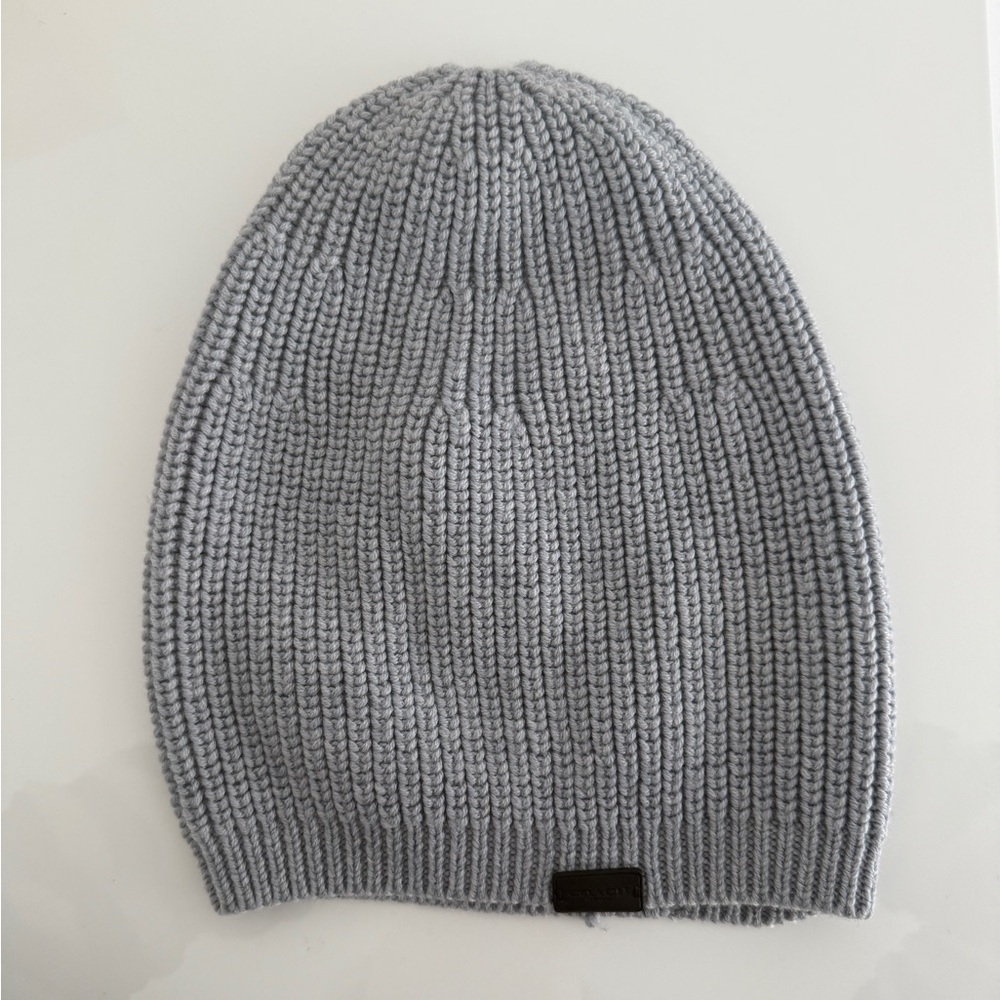 Coach Grey Knit Beanie